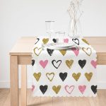 Sevgililer Günü Temalı Özel Tasarım Dijital Baskılı Modern Runner Realhomes