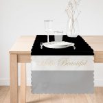 - Runner-9283-1 - Realhomes  Hello Beautiful Siyah & Beyaz Dijital Baskılı Modern Runner Realhomes