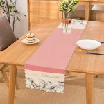 - Runner-9286 - Realhomes Hello Beautiful Pembe & Mermer Dijital Baskılı Dekoratif Runner Realhomes