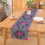 Flamingo Desenli Dijital Baskılı Dekoratif Runner Realhomes