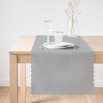 - Runner-acikgri-1 - Realhomes  Düz Açık Gri Renkli Dijital Baskılı Runner Realhomes