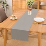 - Runner-acikgri - Realhomes  Düz Açık Gri Renkli Dijital Baskılı Runner Realhomes