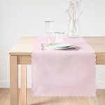 Düz Açık Pembe Renkli Dijital Baskılı Runner Realhomes