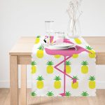 - Runner-palmiyefla-1 - Realhomes  Ananas ve Flamingo Motifli Runner Realhomes