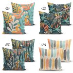 - Suet-K4luset322-1 - Realhomes 4'lü Çift Taraflı Realhomes Özel Tasarım Süet Yastık Kırlent Kılıf Seti Realhomes