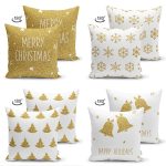 - Suet-K4luset366-1 - Realhomes  4'lü Çift Taraflı Renkli Zemin Üzerinde Gold Detaylı  Modern Süet Yastık Kırlent Kılıf Seti Realhomes