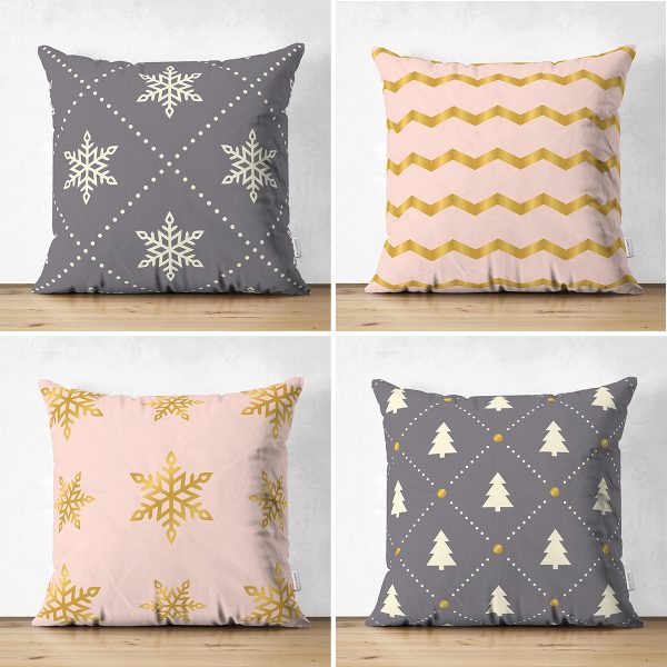 - Suet-K4luset374 - Realhomes  4'lü Çift Taraflı Renkli Zemin Üzerinde Onedraw Çizimli Modern Süet Yastık Kırlent Kılıf Seti Realhomes