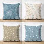 - Suet-K4luset455 - Realhomes  4'lü Çift Taraflı Renkli Zemin Üzerinde Geometrik Çizimli Modern Süet Yastık Kırlent Kılıf Seti Realhomes