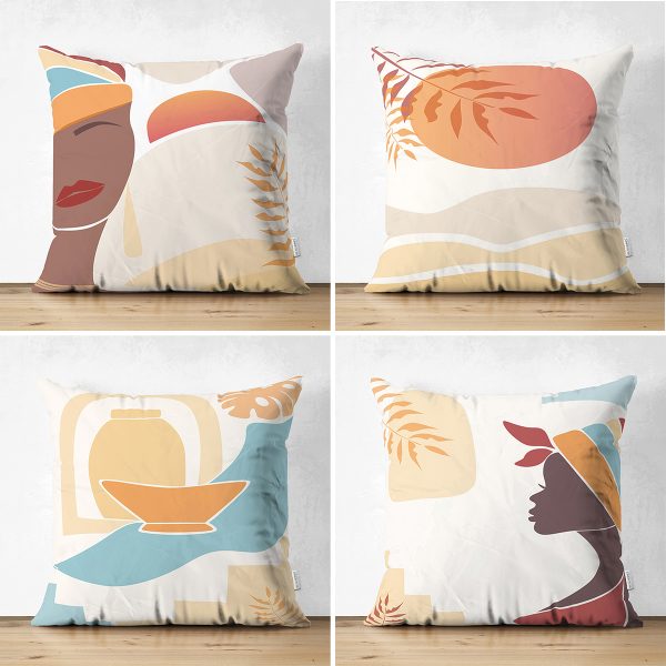 - Suet-K4luset457 - Realhomes  4'lü Çift Taraflı Beyaz Zemin Üzerinde Gold Detaylı Geometrik Desenli Modern Süet Yastık Kırlent Kılıf Seti Realhomes