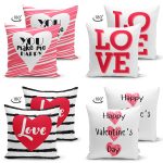 - Suet-K4luset644-1 - Realhomes 4'lü Çift Taraflı Sevgililer Günü Konseptli Özel Tasarım Modern Süet Kombin Yastık Kırlent Kılıf Seti Realhomes