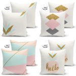 - Suet-K4luset710-1 - Realhomes  4'lü Çift Taraflı Soft Renkli Özel Tasarım Dekoratif Süet Yastık Kırlent Kılıf Seti Realhomes