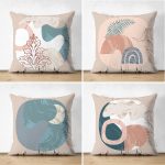 4'lü Çift Taraflı Realhomes Özel Tasarım Dijital Baskılı Modern Süet Yastık Kırlent Kılıfı Seti Realhomes