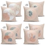 4'lü Çift Taraflı Realhomes Özel Tasarım Dijital Baskılı Modern Süet Yastık Kırlent Kılıfı Seti Realhomes