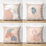 4'lü Çift Taraflı Realhomes Özel Tasarım Dijital Baskılı Modern Süet Yastık Kırlent Kılıfı Seti Realhomes