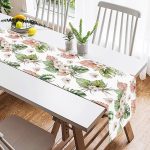 - SuetRunner-10000-1 - Realhomes  Tropik Yaprak Motifli Dijital Baskılı Modern Süet Runner Realhomes