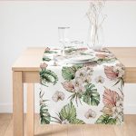 - SuetRunner-10000 - Realhomes  Tropik Yaprak Motifli Dijital Baskılı Modern Süet Runner Realhomes