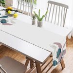 - SuetRunner-10009-1 - Realhomes  Özel Tasarım Yaprak Motifli Dijital Baskılı Dekoratif Süet Runner Realhomes