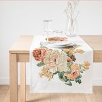 - SuetRunner-10031 - Realhomes  Gül Tasarımlı Dijital Baskılı Modern Süet Runner Realhomes