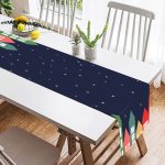 Happy New Year Tasarımlı Dijital Baskılı Dekoratif Süet Runner Realhomes