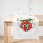 Şirin Çaydanlık Vazo Tasarımlı Dijital Baskılı Modern Süet Runner Realhomes