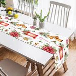 - SuetRunner-10132-1 - Realhomes  Şamdan Tasarımlı Yılbaşı Konseptli Dijital Baskılı Modern Süet Runner Realhomes