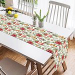 - SuetRunner-10133-1 - Realhomes  Şamdan Tasarımlı Yılbaşı Konseptli Dijital Baskılı Dekoratif Süet Runner Realhomes