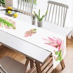 - SuetRunner-10151-1 - Realhomes  Egzotik Yaprak Tasarımlı Dijital Baskılı Dekoratif Süet Runner Realhomes