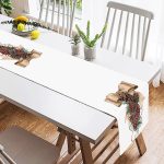 Kurdeleli Kozalak Motifli Dijital Baskılı Dekoratif Süet Runner Realhomes