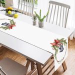 - SuetRunner-10170-1 - Realhomes  Çanlı Çelenk Tasarımlı Dijital Baskılı Modern Süet Runner Realhomes