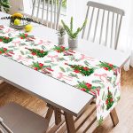 - SuetRunner-10175-1 - Realhomes  Özel Tasarım Christmas Temalı Dijital Baskılı Dekoratif Süet Runner Realhomes