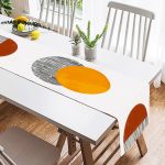 - SuetRunner-10207-1 - Realhomes Sanat Güneşi Temalı Dijital Baskılı Modern Süet Runner Realhomes