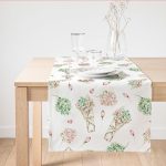 - SuetRunner-10210 - Realhomes Çiçek Demetleri Özel Tasarım Dijital Baskılı Dekoratif Süet Runner Realhomes