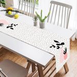 - SuetRunner-10225-1 - Realhomes  Krem Kumlama Zemin Vazo Desenli Dijital Baskılı Modern Süet Runner Realhomes