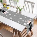 - SuetRunner-10248-1 - Realhomes  Gri Kar Taneli Zemin Hediye Paketleri Desenli Dijital Baskılı Dekoratif Süet Runner Realhomes