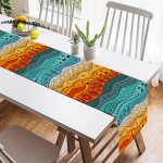 Etnik Desen Tasarımlı Dijital Baskılı Modern Süet Runner Realhomes