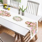 - SuetRunner-10336-1 - Realhomes  Çiçek Köşesi Özel Tasarım Dijital Baskılı Dekoratif Süet Runner Realhomes