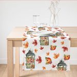 - SuetRunner-10351 - Realhomes  Şamdan & Sonbahar Tasarımlı Dijital Baskılı Modern Süet Runner Realhomes