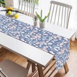 - SuetRunner-10362-1 - Realhomes  Renkli Kelebek Motifli Dijital Baskılı Dekoratif Süet Runner Realhomes