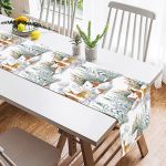 - SuetRunner-10369-1 - Realhomes Kış Temalı Bağ Evi & Geyik Tasarımlı Dijital Baskılı Modern Süet Runner Realhomes