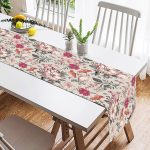 Papatya & Gül Tasarımlı Dijital Baskılı Modern Süet Runner Realhomes