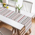 - SuetRunner-10434-1 - Realhomes  Etnik İskandinav Motifli Dijital Baskılı Dekoratif Süet Runner Realhomes