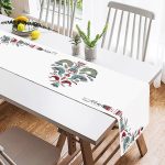 - SuetRunner-10435-1 - Realhomes Özel Tasarım Kuş & Çiçek Motifli Dijital Baskılı Modern Süet Runner Realhomes