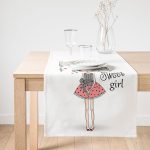 - SuetRunner-2183 - Realhomes  Best Friends Temalı Dijital Baskılı Modern Süet Runner Realhomes