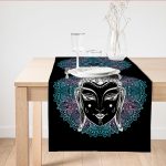 - SuetRunner-5021 - Realhomes  Abstract Kadın Figürü Dijital Baskılı Özel Tasarım Dekoratif Modern Süet Runner Realhomes