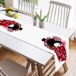 - SuetRunner-5814-1 - Realhomes Kırmızı Yelpazeli Şaman Japon Kadın Dijital Baskılı Süet Runner Realhomes