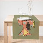 - SuetRunner-5884 - Realhomes Geleneksel Japon Kadın Figürü Dijital Baskılı Özel Tasarım Dekoratif Modern Süet Runner Realhomes