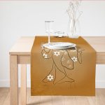 - SuetRunner-5887 - Realhomes  Geleneksel Japon Kadın Figürü Dijital Baskılı Özel Tasarım Dekoratif Modern Süet Runner Realhomes