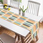 - SuetRunner-6774-1 - Realhomes  Krem Zemin Renkli Yaprak Özel Tasarımlı Dekoratif Süet Runner Realhomes