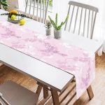 - SuetRunner-7272-1 - Realhomes  Pembe Zemin Üzerinde Sarmaşık Desenli Dijital Baskılı Modern Süet Runner Realhomes