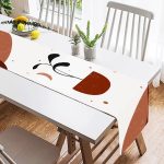 - SuetRunner-7500-1 - Realhomes Renkli Zeminli Onedraw Çizimli Yaprak Desenli Dijital Baskılı Modern Süet Runner Realhomes